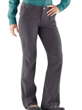 REI Roll-Up Hiking Pant Women 16 black Versatile Outdoor Travel Stretch cargo